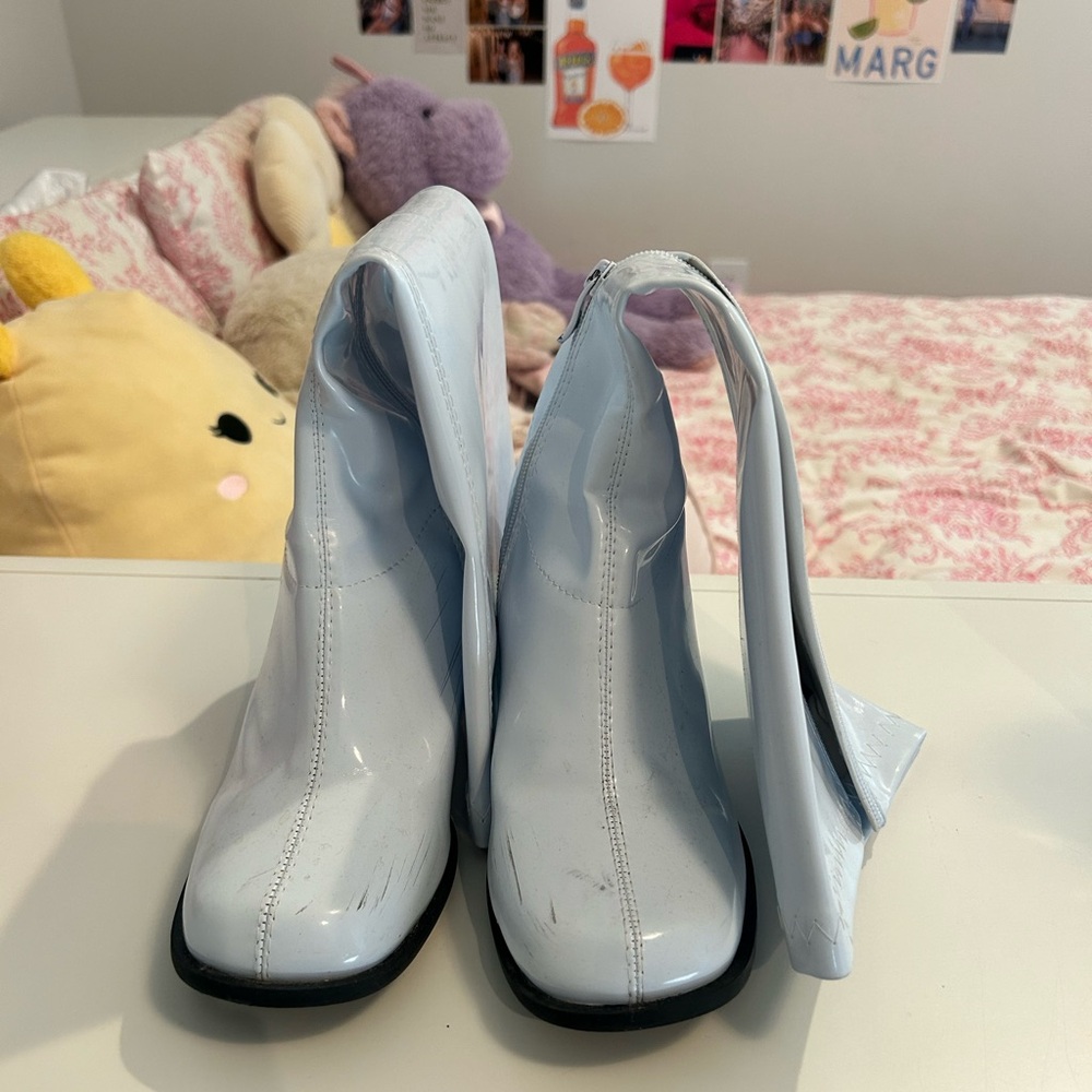 White GoGo boots